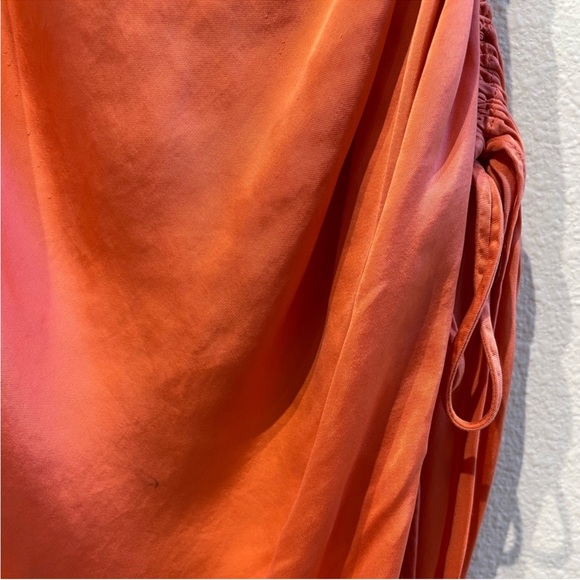 Aritzia Wilfred Ruched Slip Dress - Coral - Picture 7 of 9